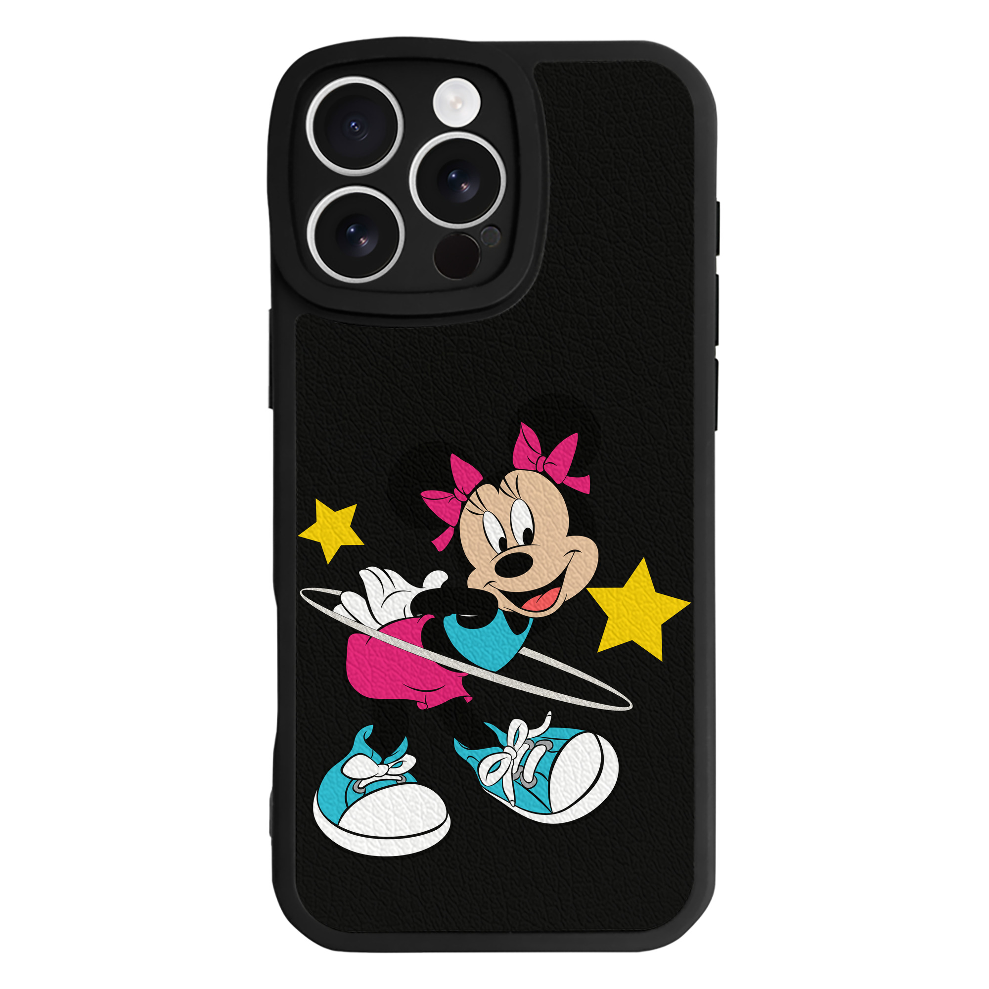 （画像用） ミッキーマウス Mickey Mouse 【iPhone 16シリーズ対応】シリコンスマホケース（レザー調） 材質：シリコン